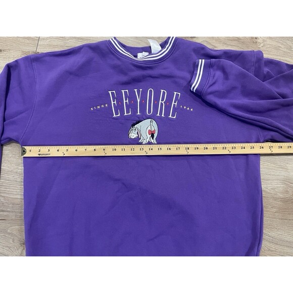 Disney Parks Eeyore Pullover Sweatshirt Purple Adult XL Winnie the Pooh - Picture 6 of 8